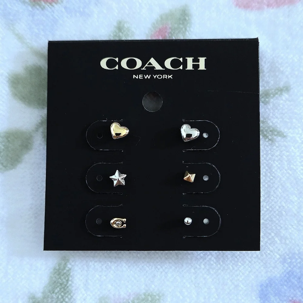 Coach Multi Mismatched Earring Set - Picture 3 of 15